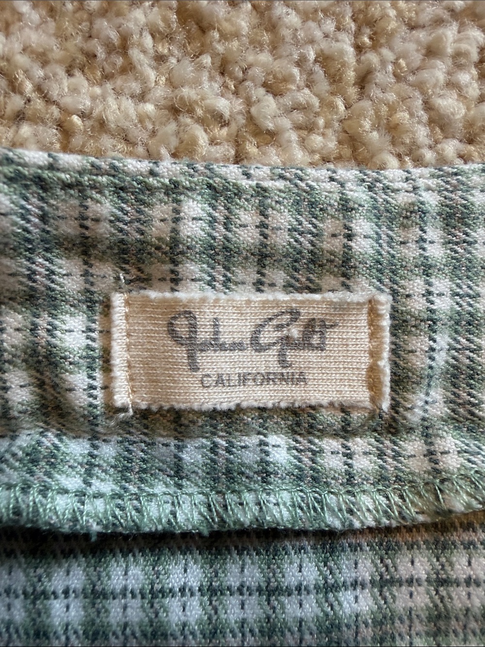 Plaid Two-Piece Skirt Set in Sage Green - Picture 4 of 4